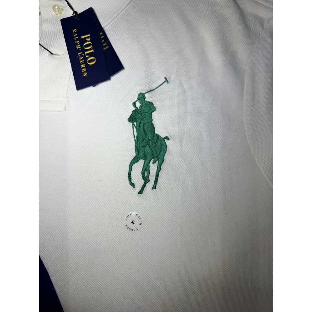 POLO RALPH LAUREN Size XL Classic Fit Big Pony Mesh Polo Shirt White NWT $138 - Picture 4 of 6
